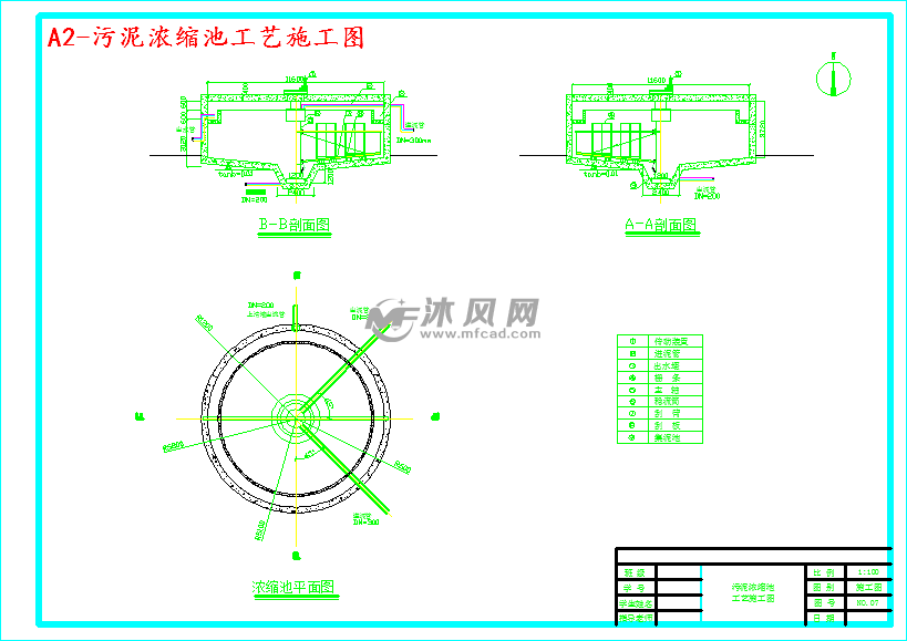 污泥浓缩池工艺施工图