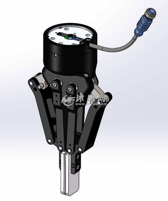 本图纸为电动夹取夹具搬运夹具,采用sw2016版本绘制,本夹具为电动夹具