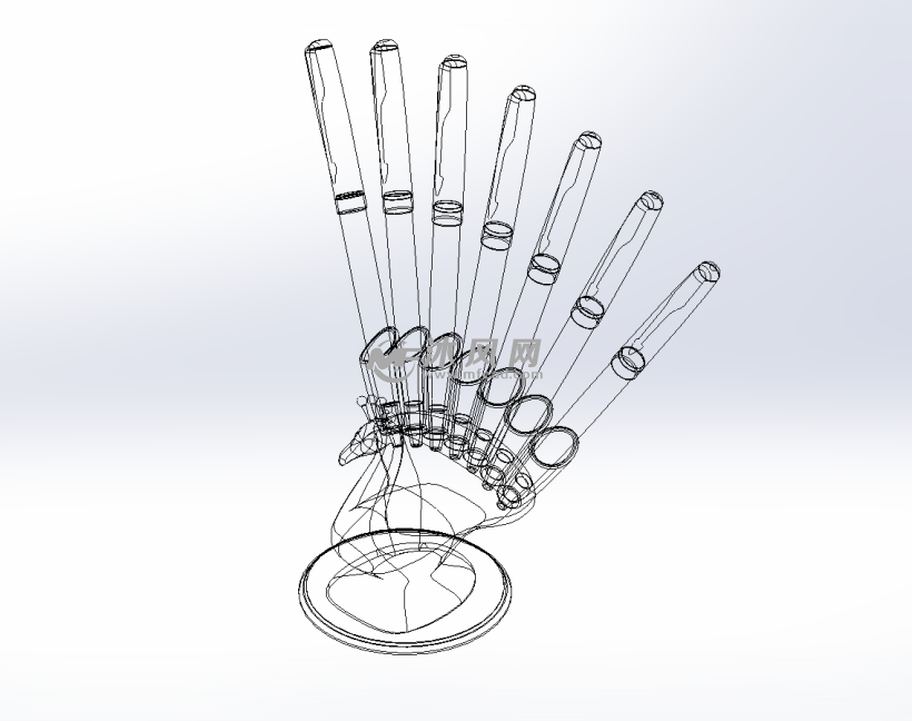 孔雀型装饰笔筒