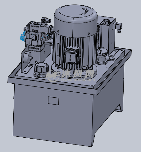 液压站三维模型设计图