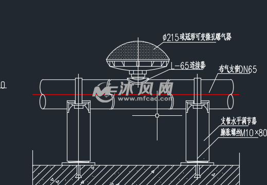 曝氣盤安裝示意