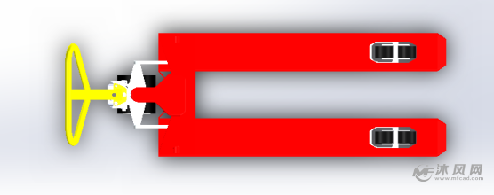 手动叉车模型图俯视图