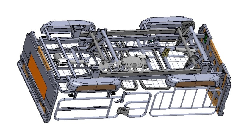 超低多功能电动病床 - 医疗设备图纸 - 沐风网