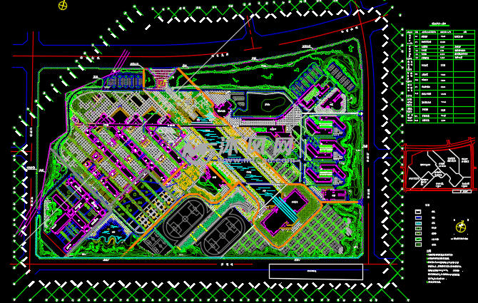 瀋陽工程學院新校區景觀設計總平面圖紙