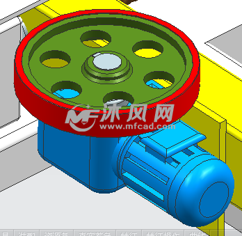 地面滑板线摩擦轮系统模型图