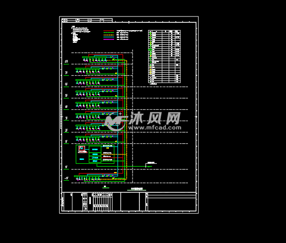 某業務處理一號樓弱電圖- 電氣工程圖紙 - 沐風網