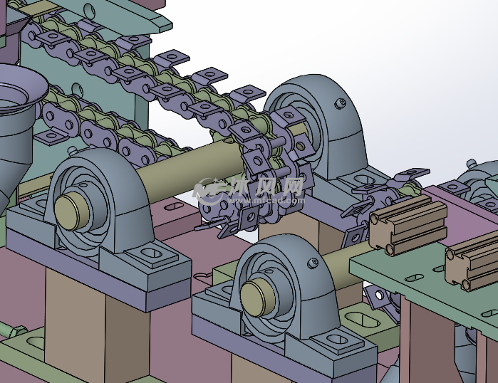 轴与轴承座安装示意图