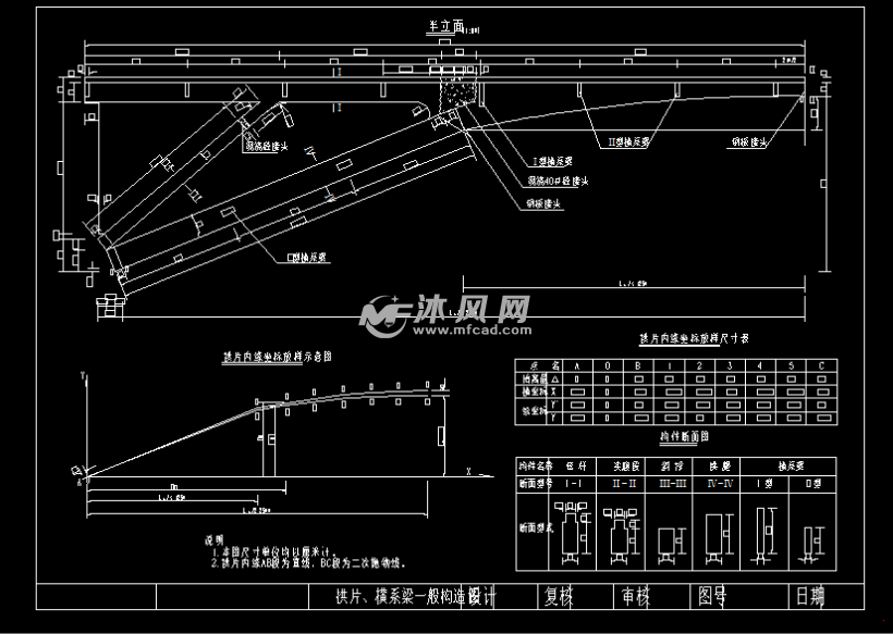 拱片,横系梁一般构造图