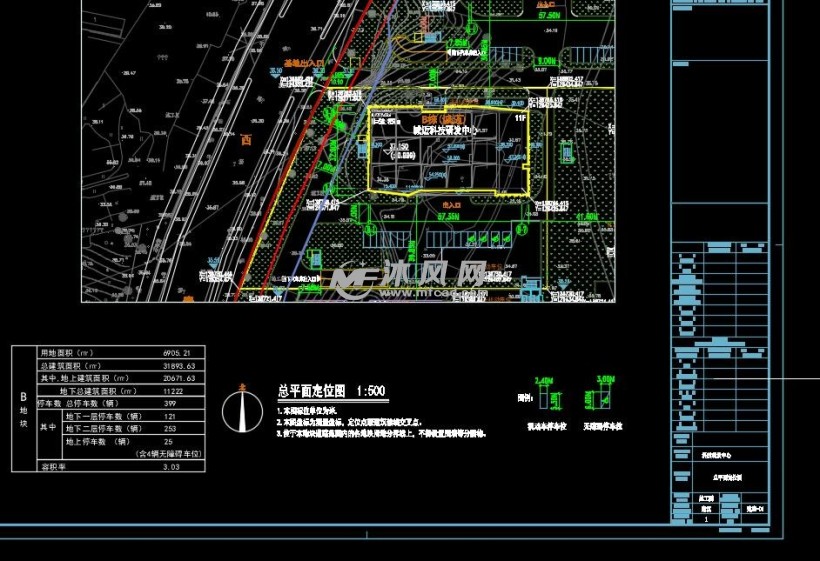 科技研发中心总平面定位图