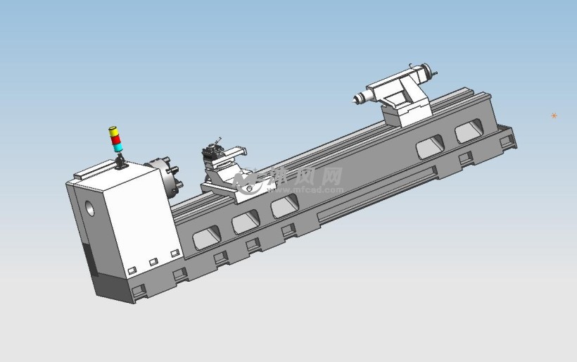 數控車床模型3d - 機械加工圖紙 - 沐風網