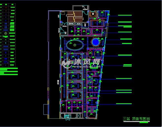 口腔診所水電裝飾施工圖效果圖