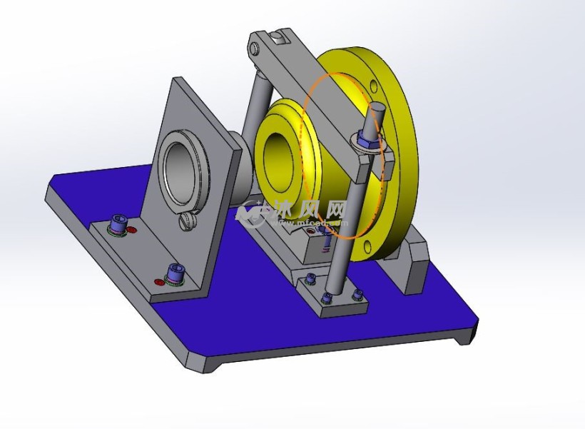 法兰盘的夹具设计三维图