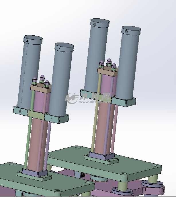 四缸端盖胶条机构