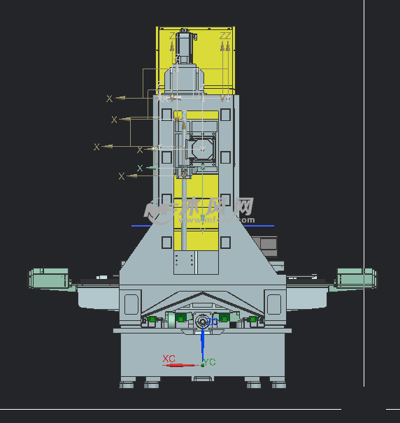 单工作台卧式4轴加工中心