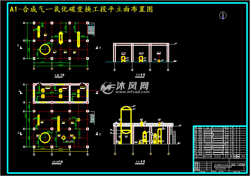 年產10噸醋酸車間合成氣co變換工段設計- 設計方案圖紙 - 沐風網