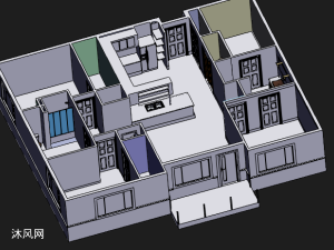 公寓平面图设计模型 - 建筑模型图纸 - 沐风网