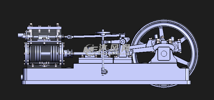 2缸水平蒸汽机1 - 动力系统图纸 - 沐风网