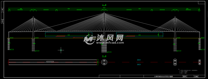 鋼箱梁斷面圖下部結構圖紙斜拉橋施工流