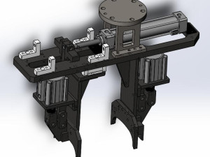 气缸气动(机器人)机械夹手 - 机器人模型图纸 - 沐风网