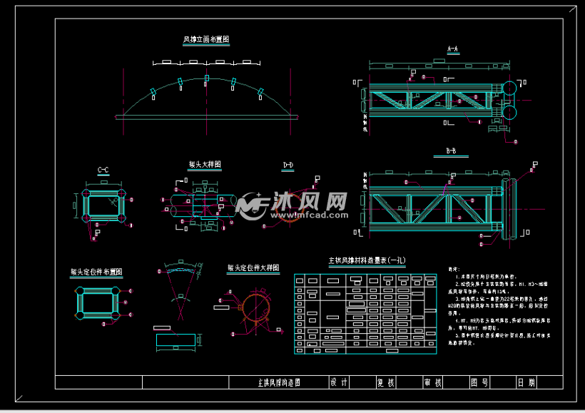 主拱风撑构造图