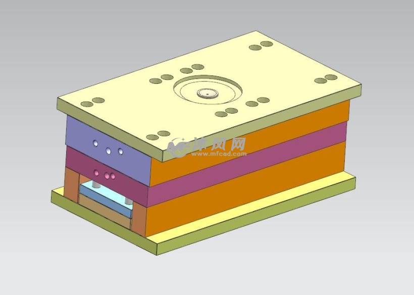 盒子注塑模具stp