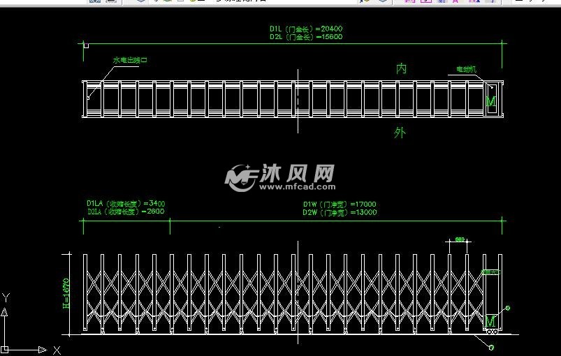 不鏽鋼鏈條伸縮門