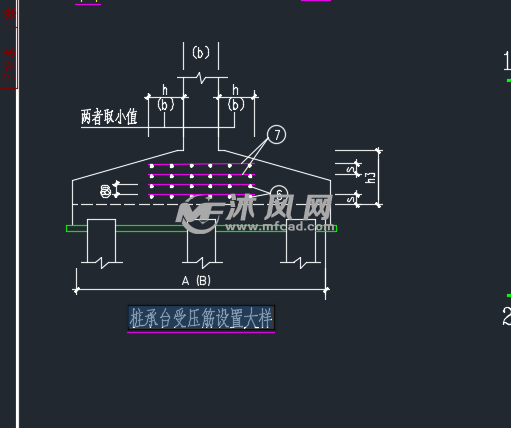 灌注桩承台大样及图表