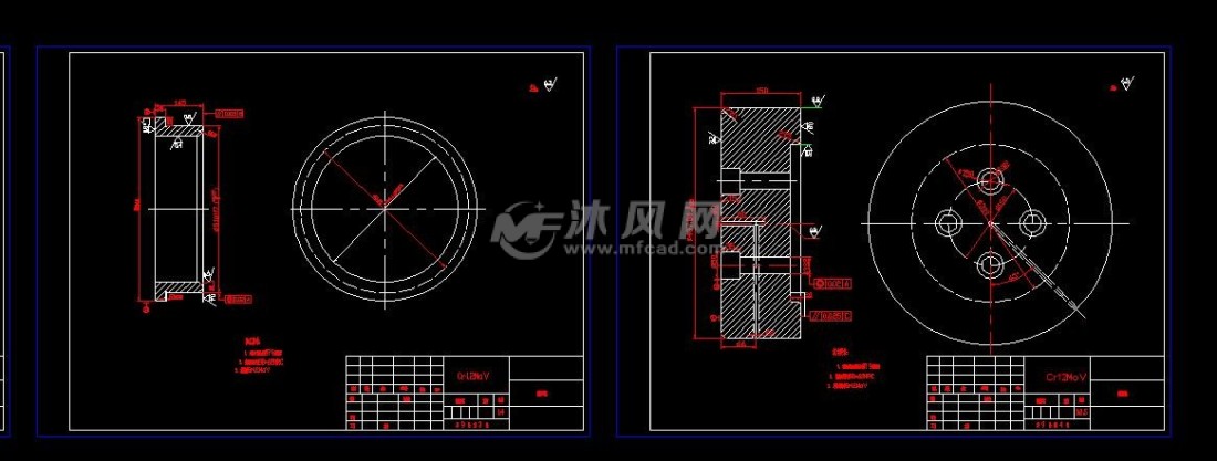 轂盒套加工模具- 衝壓模具圖紙 - 沐風網