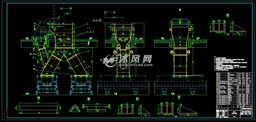 分叉带插板溜槽施工图 输送和提升设备图纸 沐风网