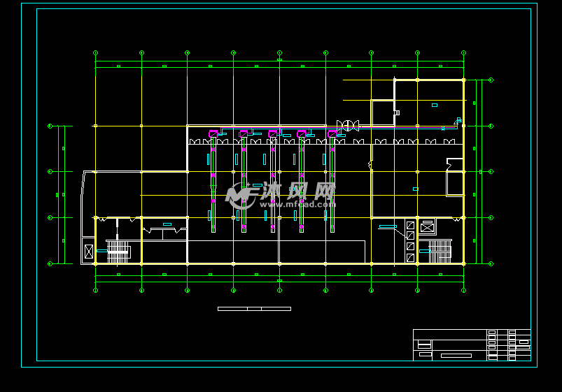 四层建筑空调平面图(2种方案)