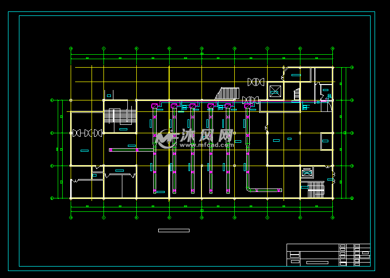 四层建筑空调平面图(2种方案)