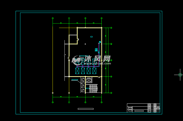四层建筑空调平面图(2种方案)