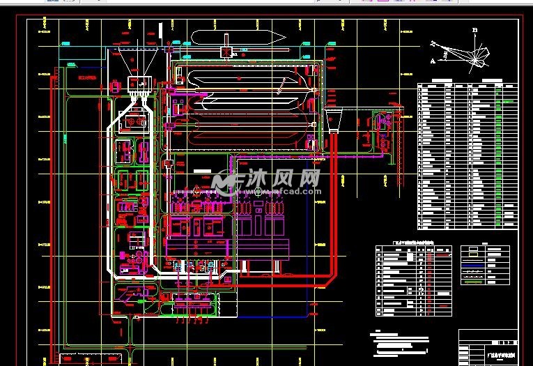 4机组300mw蒸汽锅炉热电厂结构布置图