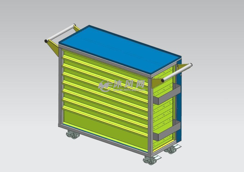 維修工具推車 - 工位器具圖紙 - 沐風網