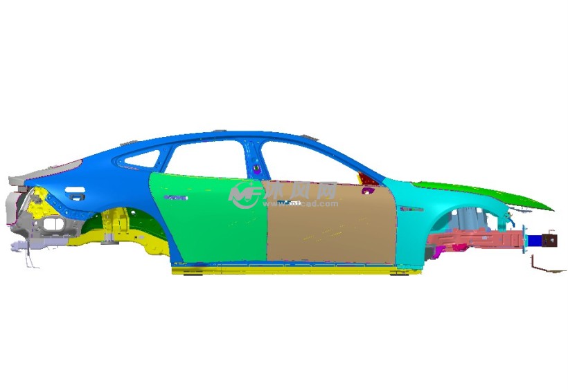 小鹏p7白车身侧围