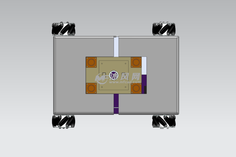 agv导向小车俯视图