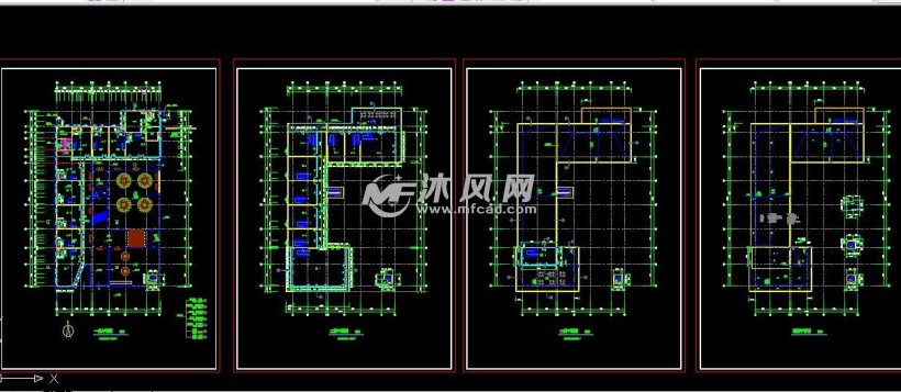 1000平的三层单体商业楼建筑施工图