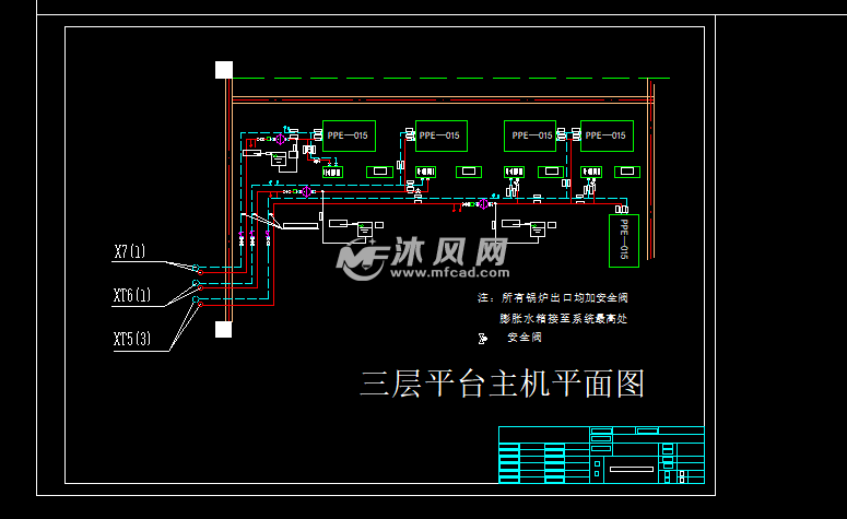 三层平台主机平面图