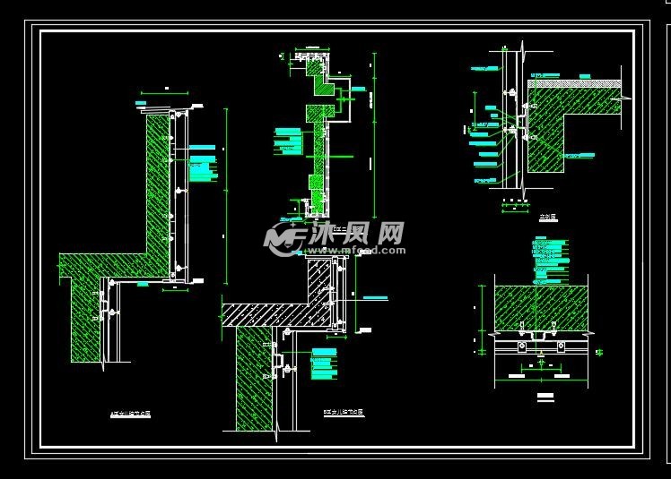 办公楼干挂石材幕墙方案图- 详图,图库图纸 - 沐风网