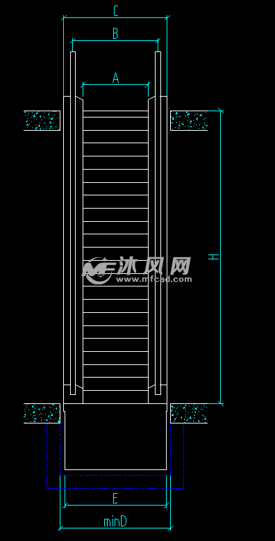 自动手扶梯平面俯视图