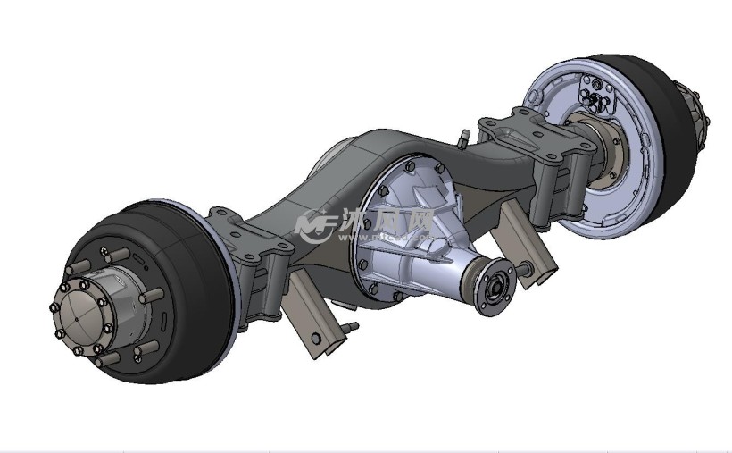 整体式桥壳模型图