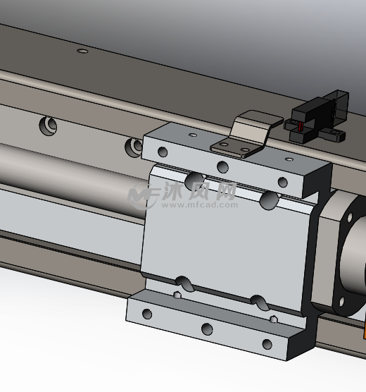 单轴电动滑台机构 - 机床附件图纸 - 沐风网
