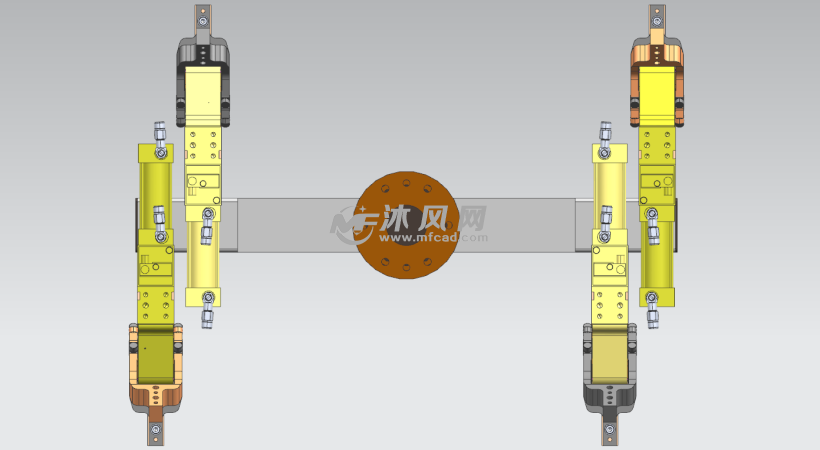 四夾具機器人末端執行器 - 電子電工圖紙 - 沐風網