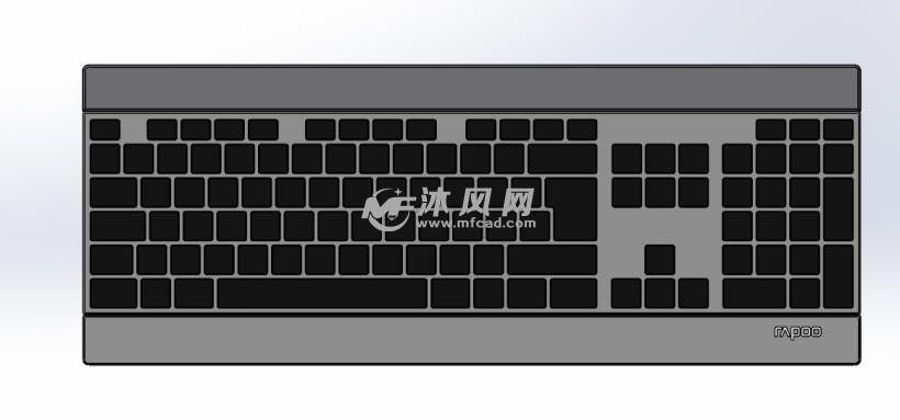 键盘设计step - 电脑周边图纸 - 沐风网