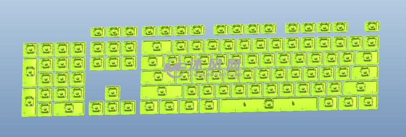 键盘107键图纸 - 电脑周边图纸 - 沐风网
