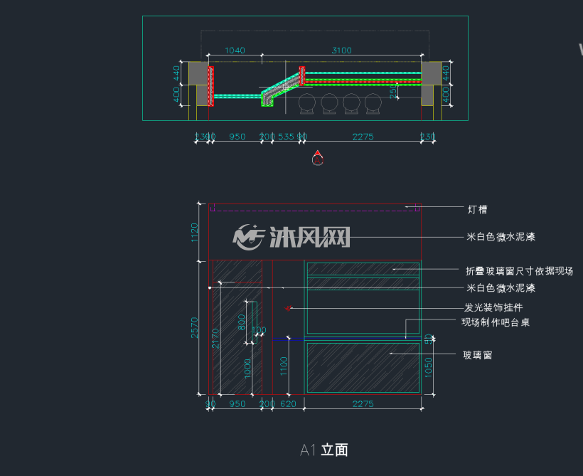 奶茶店立面图