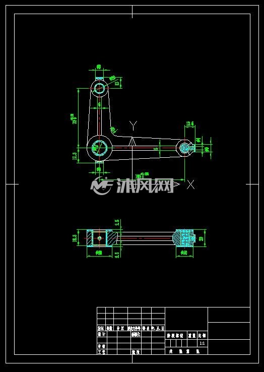 kcsj14曲柄加工钻φ10孔夹具设计
