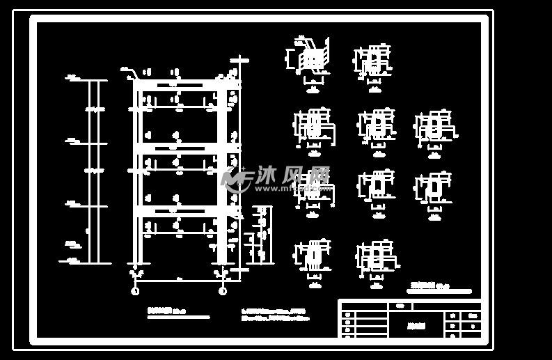 梁柱配筋图框架梁柱配筋图楼梯剖面配筋图屋面平面图