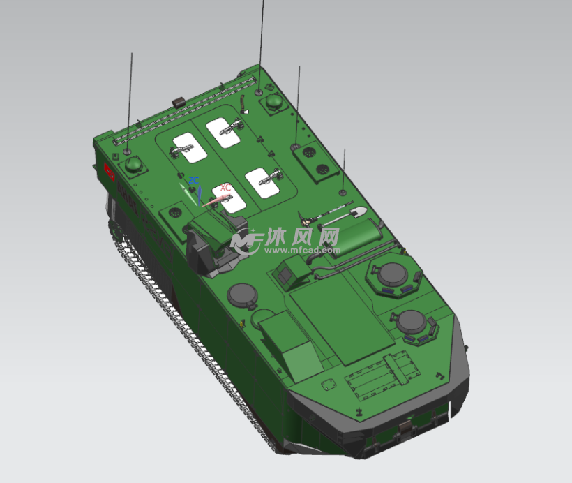 裝甲車三維模型圖 - 軍工模型圖紙 - 沐風網