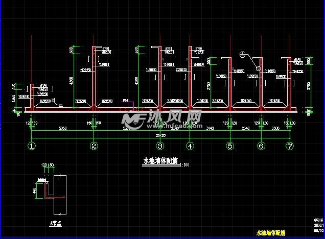 设计处理量为600m3/d,包含管道图,配筋图等,可用于污水处理系统中设计